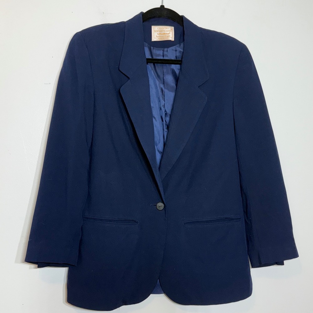 Country Sophisticates by Pendleton‎ Women's Navy Blue Blazer Size Medium
